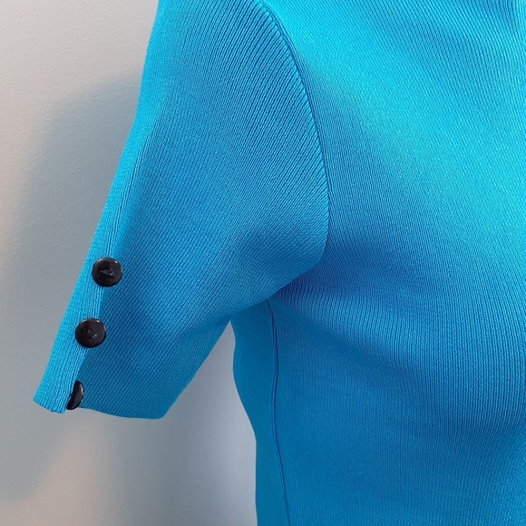 2️⃣9️⃣/4️⃣ Turquoise blue mini knits top - Picture 3 of 4